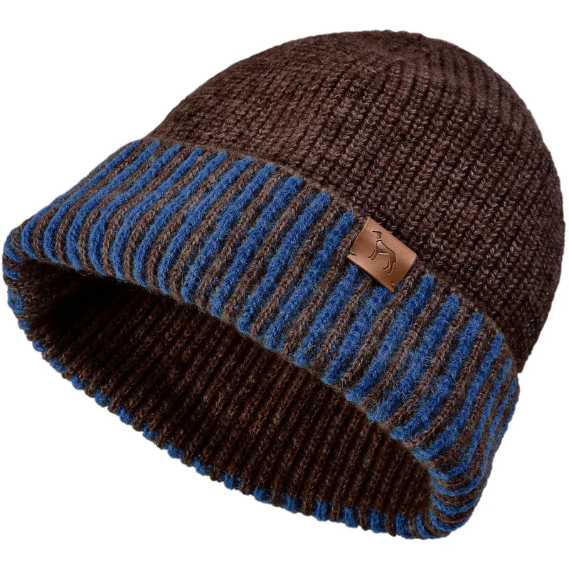 Hundepullover Odense mit Mütze Set braun/blau