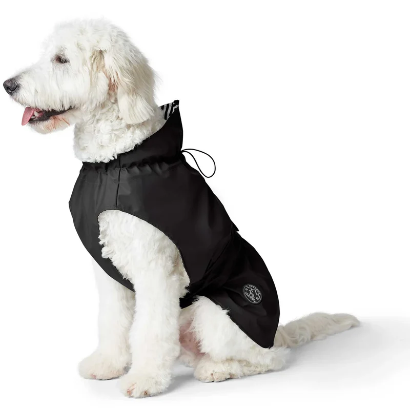Hunde-Regenmantel schwarz