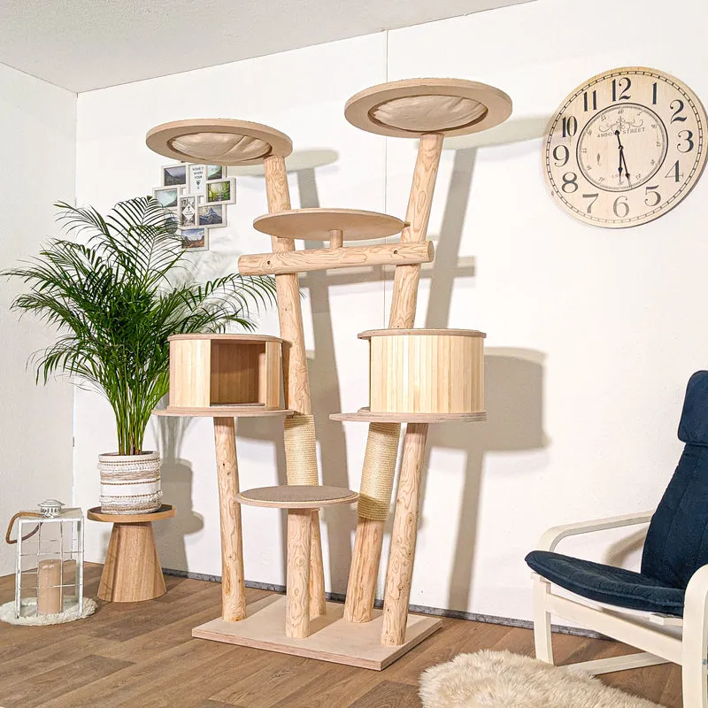 Naturkratzbaum C0052 Kratzbaum Natur Holz Design 190 cm hoch Katzenbaum