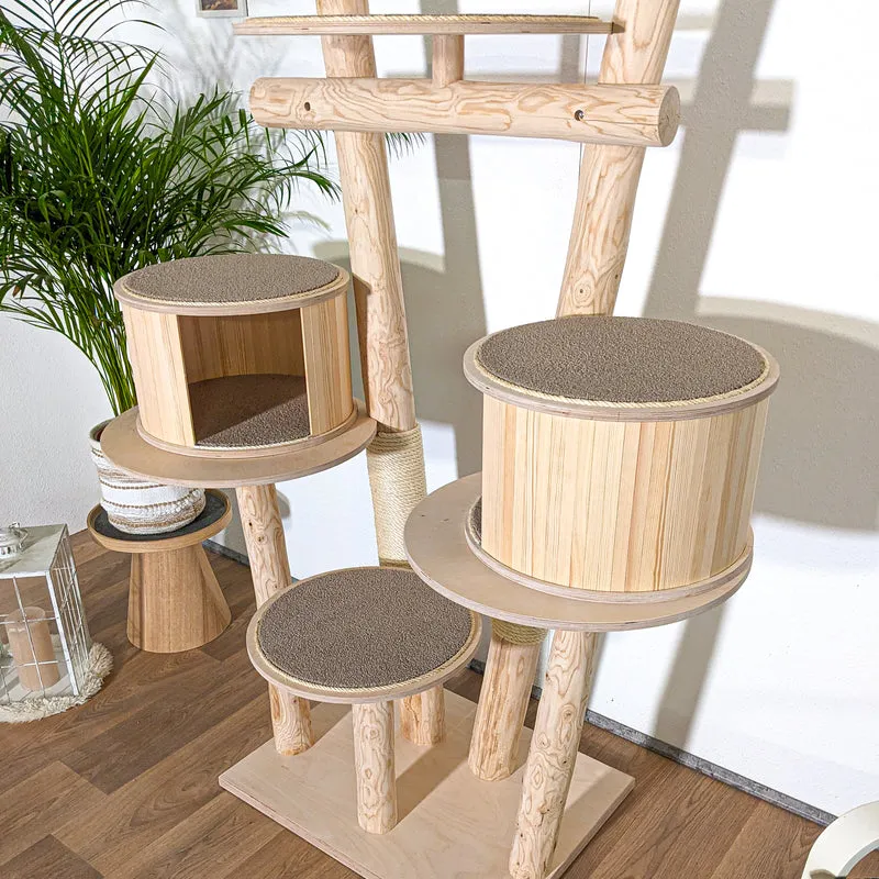 Naturkratzbaum C0052 Kratzbaum Natur Holz Design 190 cm hoch Katzenbaum