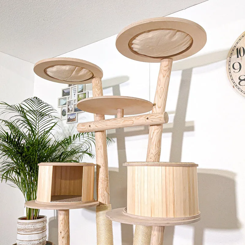 Naturkratzbaum C0052 Kratzbaum Natur Holz Design 190 cm hoch Katzenbaum