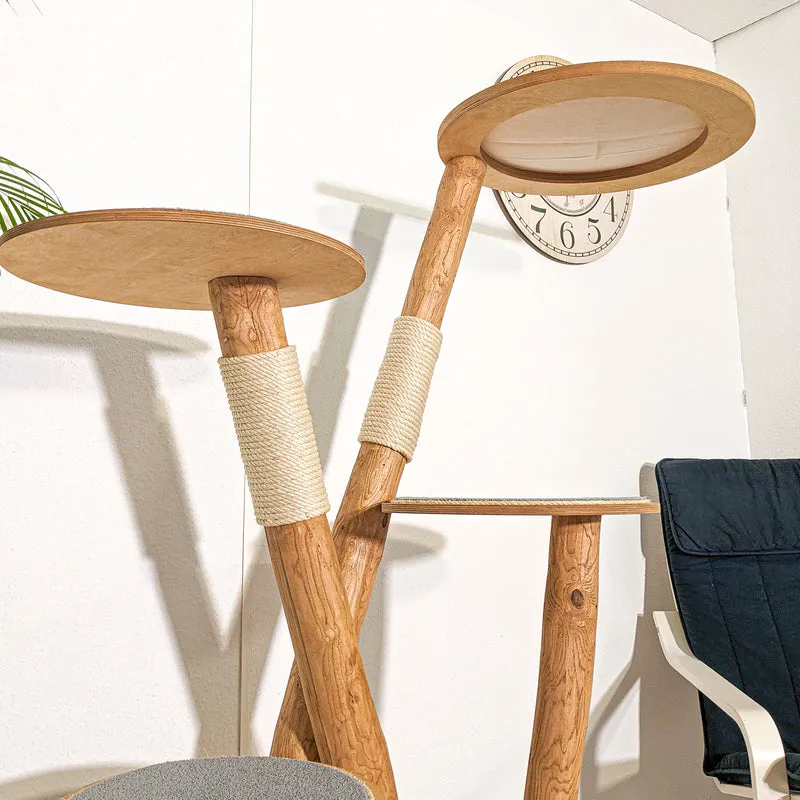 Naturkratzbaum C0050 Kratzbaum Natur Holz Design 160 cm hoch Katzenbaum