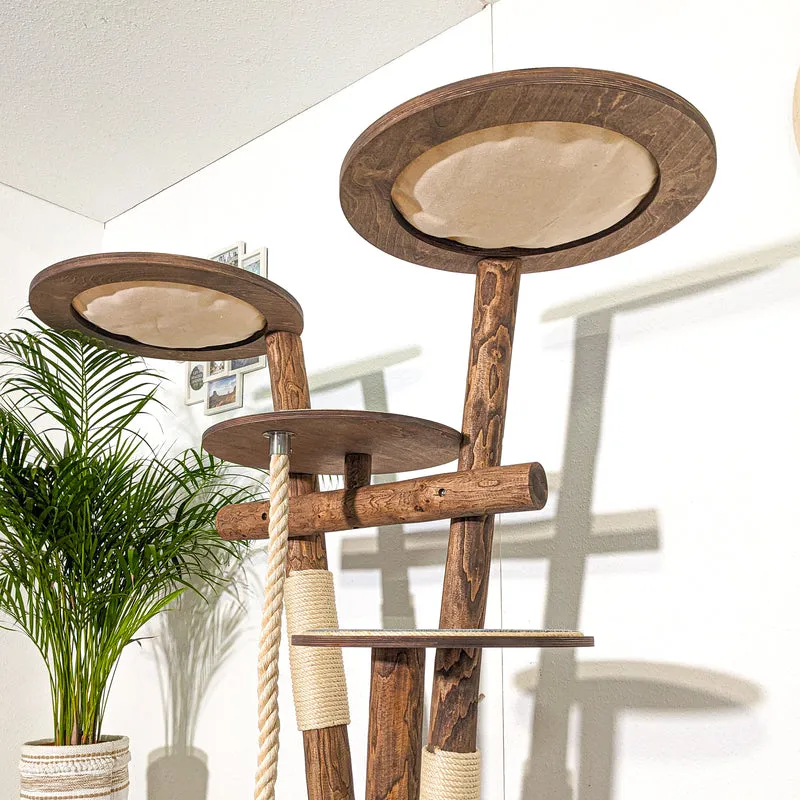 Naturkratzbaum C0049 Kratzbaum Natur Holz Design 160 cm hoch Katzenbaum