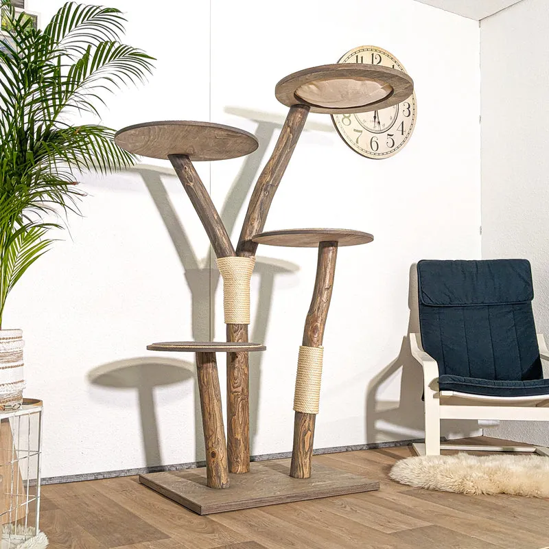 Naturkratzbaum C0047 Kratzbaum Natur Holz Design 165 cm hoch Katzenbaum