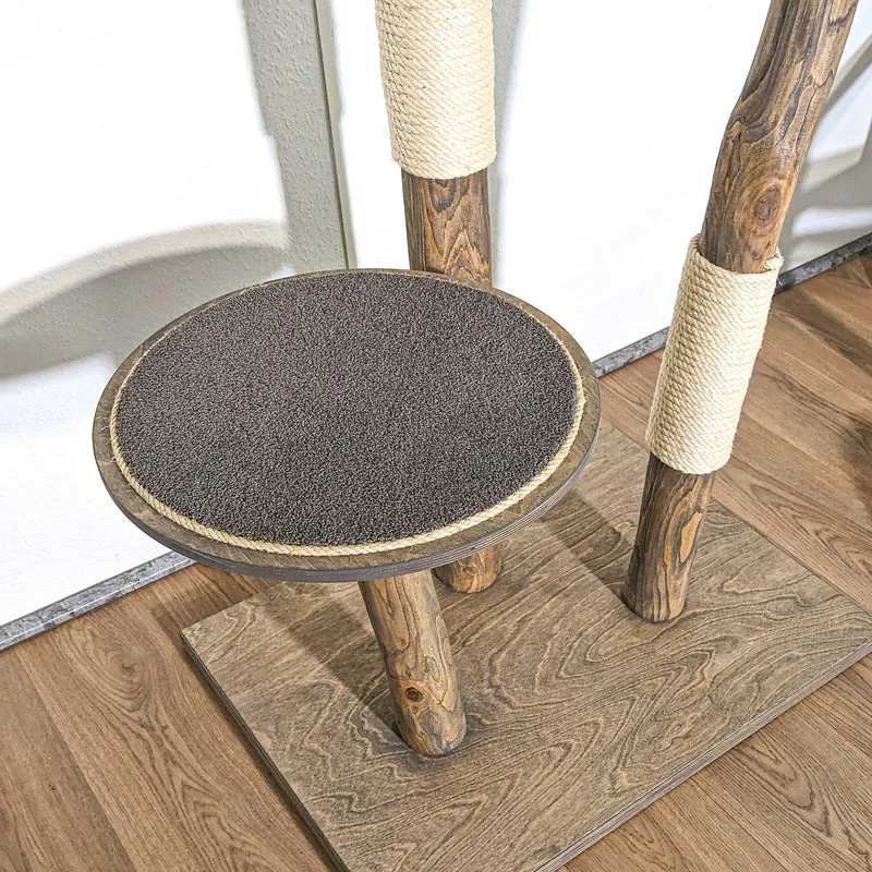 Naturkratzbaum C0047 Kratzbaum Natur Holz Design 165 cm hoch Katzenbaum