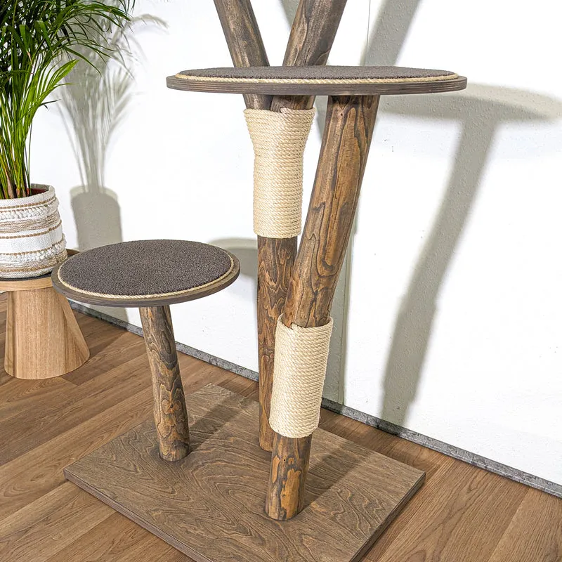 Naturkratzbaum C0047 Kratzbaum Natur Holz Design 165 cm hoch Katzenbaum