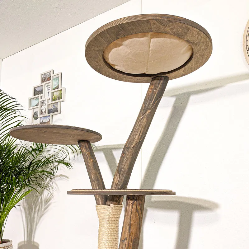 Naturkratzbaum C0047 Kratzbaum Natur Holz Design 165 cm hoch Katzenbaum
