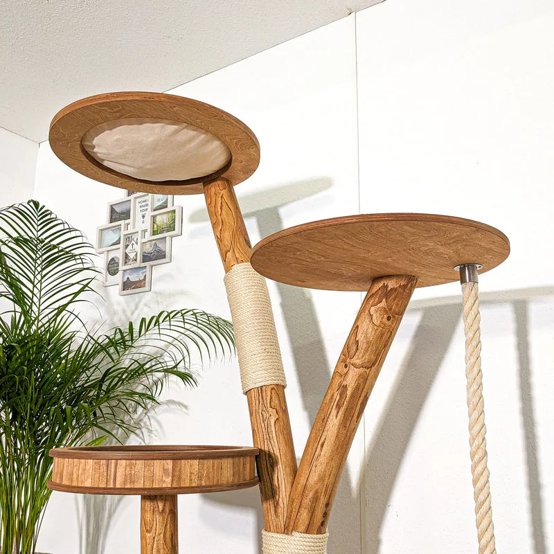 Naturkratzbaum C0046 Kratzbaum Natur Holz Design 180 cm hoch Katzenbaum