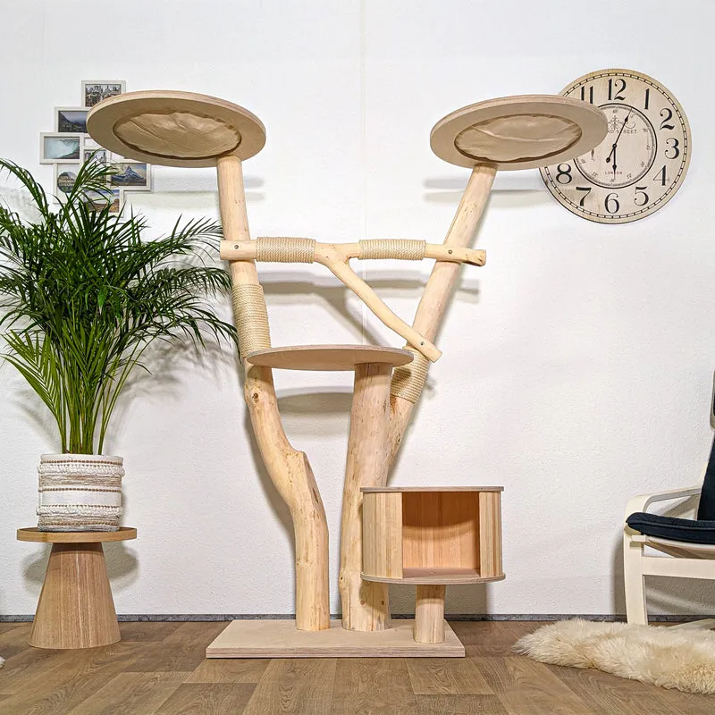 Naturkratzbaum 4292 Kratzbaum Natur Holz Design 170 cm hoch Katzenbaum