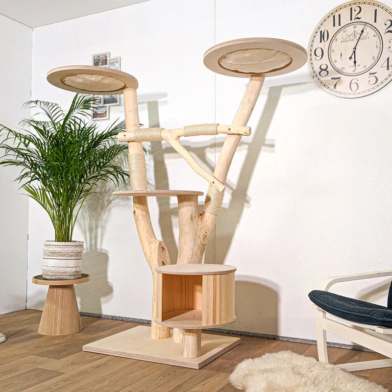 Naturkratzbaum 4292 Kratzbaum Natur Holz Design 170 cm hoch Katzenbaum
