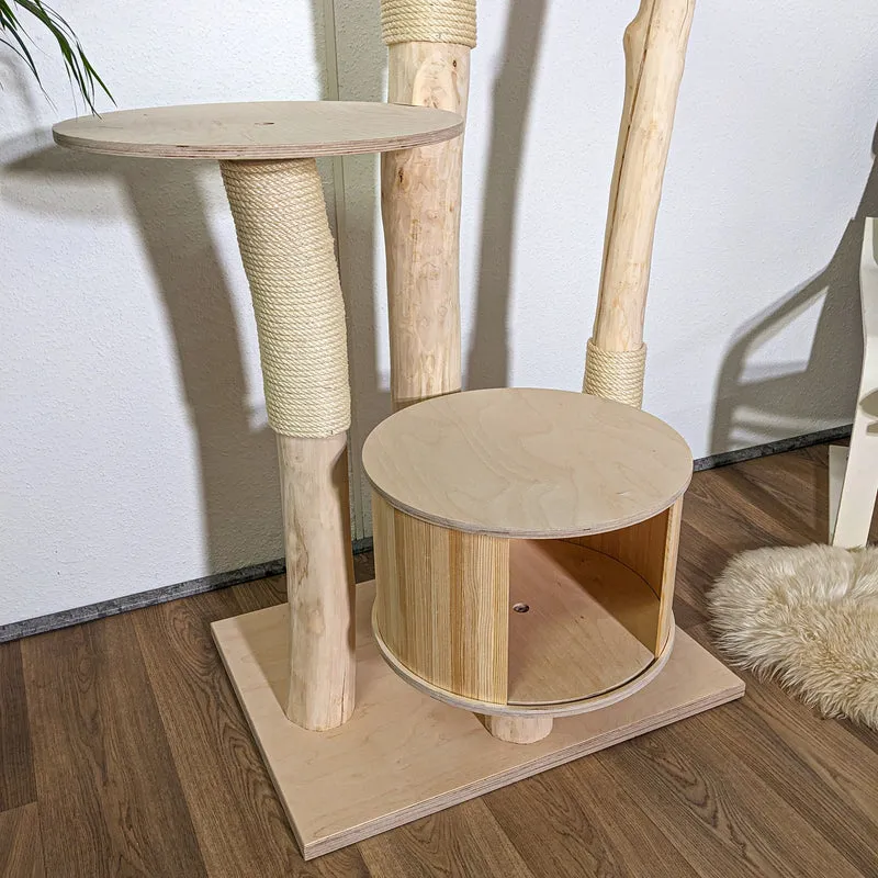 Naturkratzbaum 4291 Kratzbaum Natur Holz Design 175 cm hoch Katzenbaum