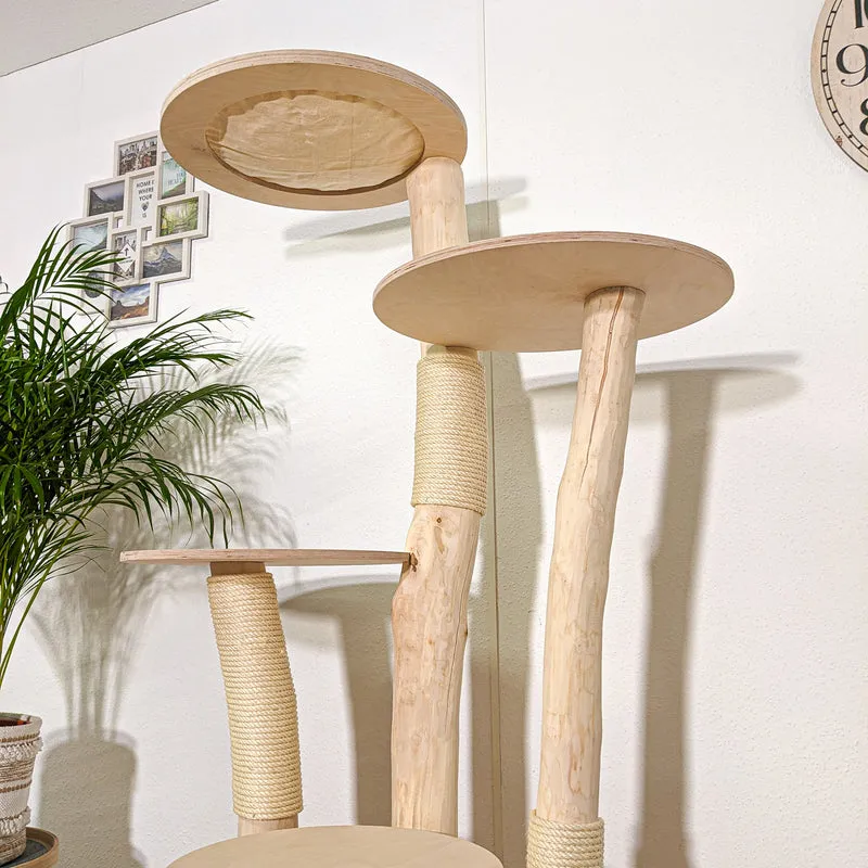 Naturkratzbaum 4291 Kratzbaum Natur Holz Design 175 cm hoch Katzenbaum