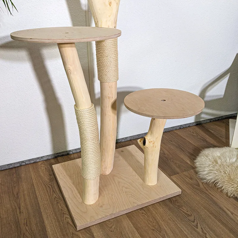 Naturkratzbaum 4290 Kratzbaum Natur Holz Design 155 cm hoch Katzenbaum
