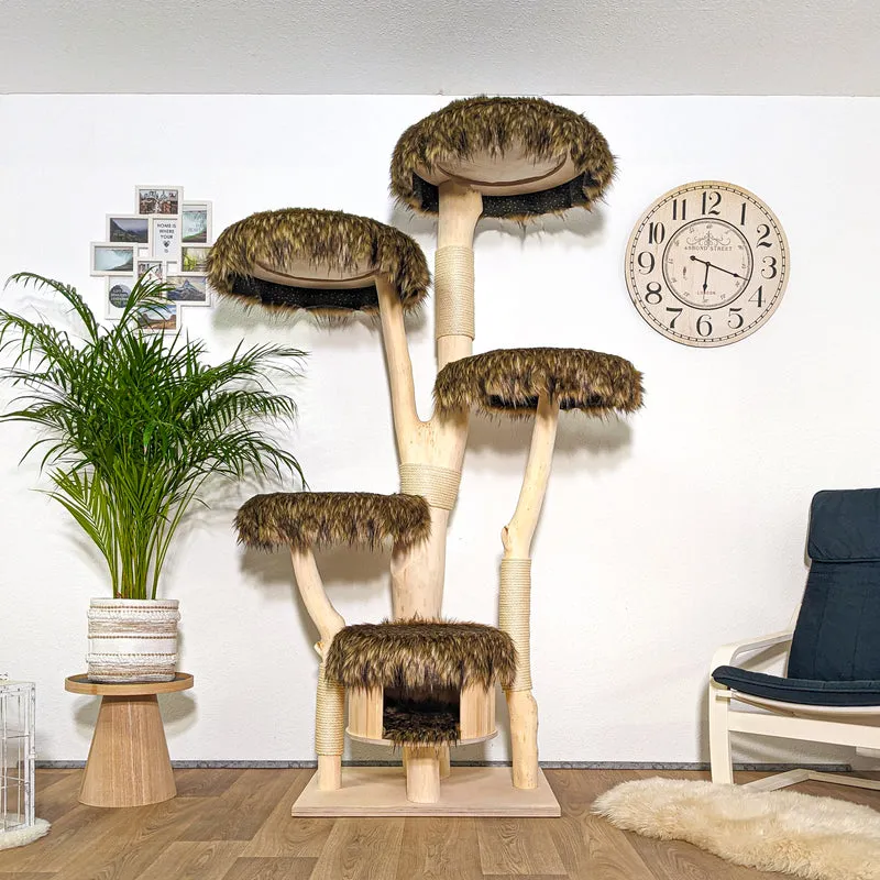 Naturkratzbaum 4289 Kratzbaum Natur Holz Design 200 cm hoch Katzenbaum