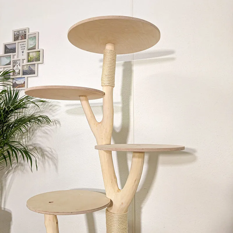 Naturkratzbaum 4283 Kratzbaum Natur Holz Design 174 cm hoch Katzenbaum