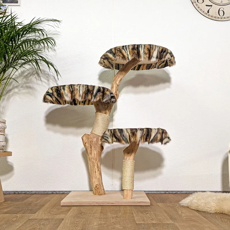 Naturkratzbaum 4284 Kratzbaum Natur Holz Design 115 cm hoch Katzenbaum