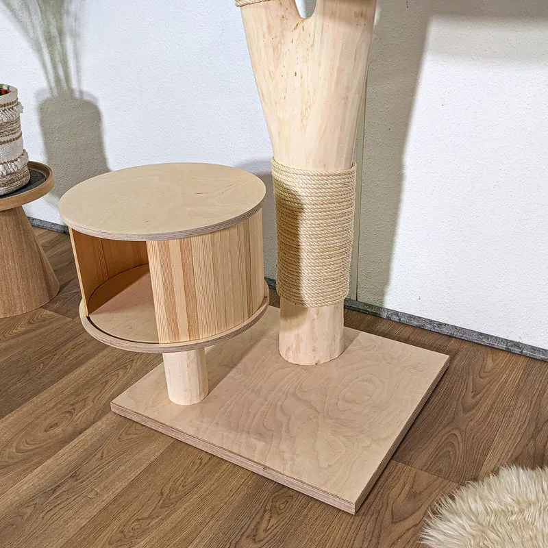 Naturkratzbaum 4285 Kratzbaum Natur Holz Design 135 cm hoch Katzenbaum
