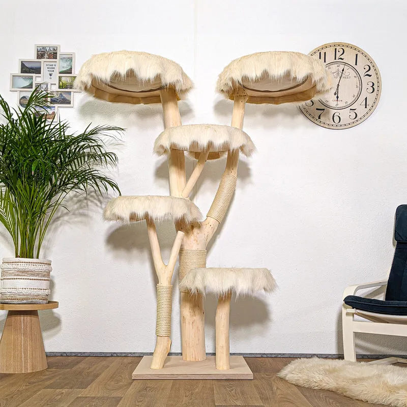 Naturkratzbaum 4286 Kratzbaum Natur Holz Design 174 cm hoch Katzenbaum