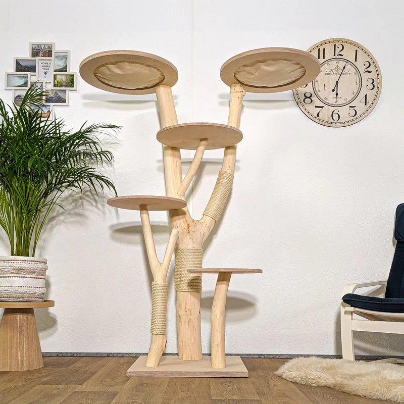 Naturkratzbaum 4286 Kratzbaum Natur Holz Design 174 cm hoch Katzenbaum