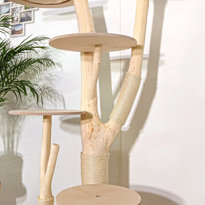 Naturkratzbaum 4286 Kratzbaum Natur Holz Design 174 cm hoch Katzenbaum