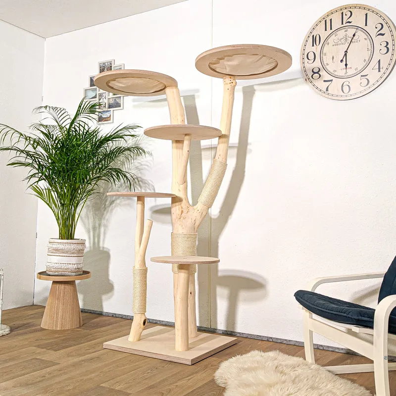 Naturkratzbaum 4286 Kratzbaum Natur Holz Design 174 cm hoch Katzenbaum
