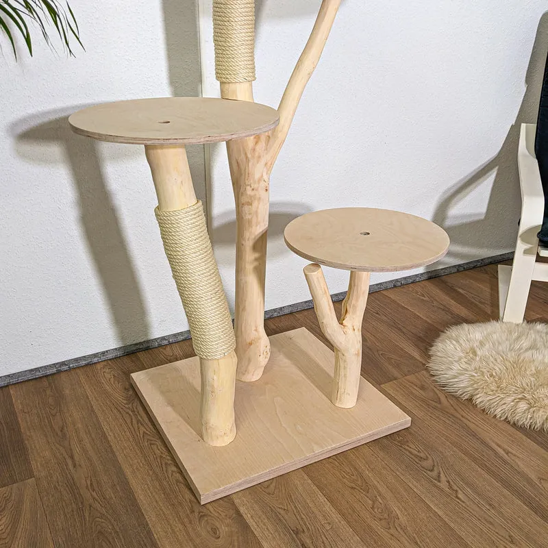 Naturkratzbaum 4287 Kratzbaum Natur Holz Design 145 cm hoch Katzenbaum