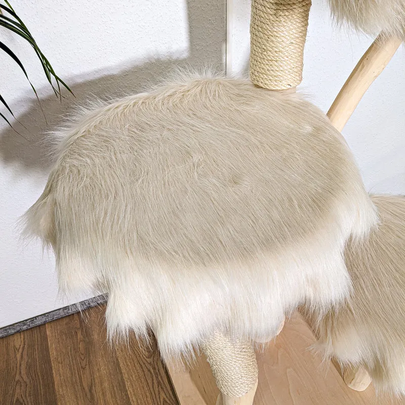 Naturkratzbaum 4287 Kratzbaum Natur Holz Design 145 cm hoch Katzenbaum