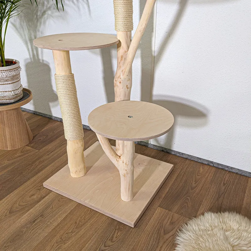Naturkratzbaum 4287 Kratzbaum Natur Holz Design 145 cm hoch Katzenbaum