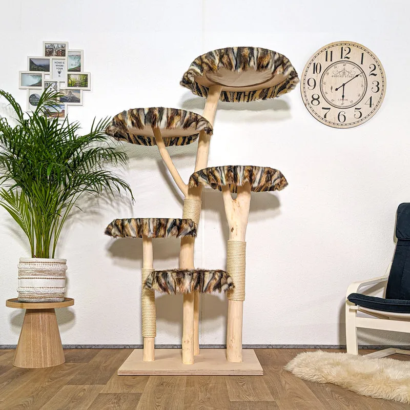 Naturkratzbaum 4288 Kratzbaum Natur Holz Design 175 cm hoch Katzenbaum