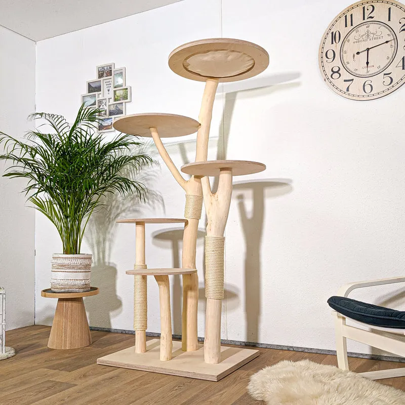 Naturkratzbaum 4288 Kratzbaum Natur Holz Design 175 cm hoch Katzenbaum