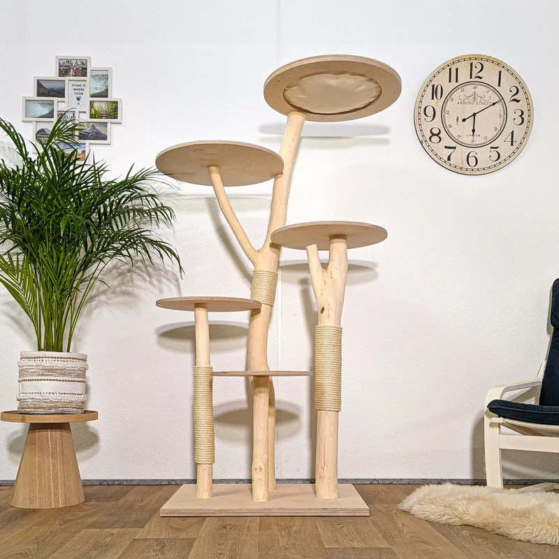 Naturkratzbaum 4288 Kratzbaum Natur Holz Design 175 cm hoch Katzenbaum