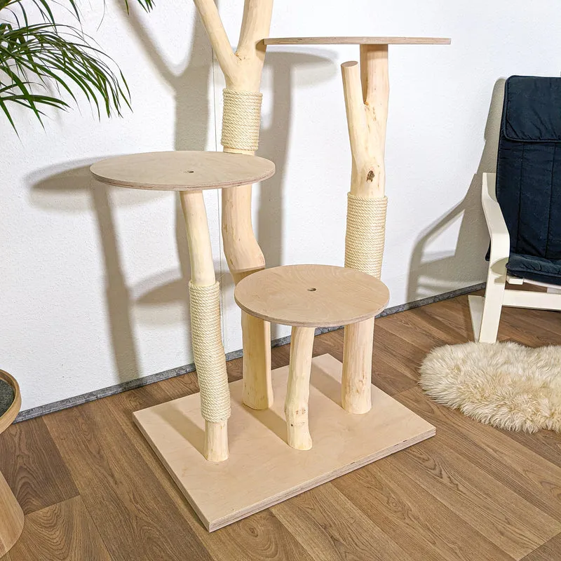 Naturkratzbaum 4288 Kratzbaum Natur Holz Design 175 cm hoch Katzenbaum