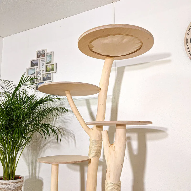 Naturkratzbaum 4288 Kratzbaum Natur Holz Design 175 cm hoch Katzenbaum