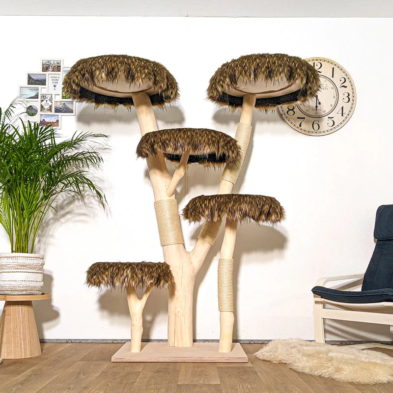 Naturkratzbaum 4282 Kratzbaum Natur Holz Design 175 cm hoch Katzenbaum