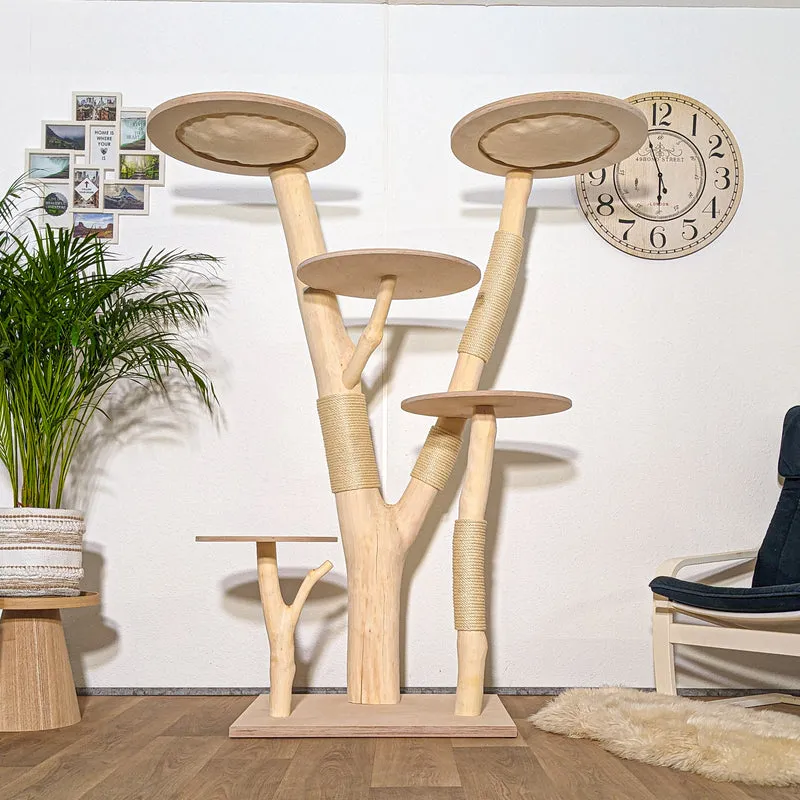 Naturkratzbaum 4282 Kratzbaum Natur Holz Design 175 cm hoch Katzenbaum