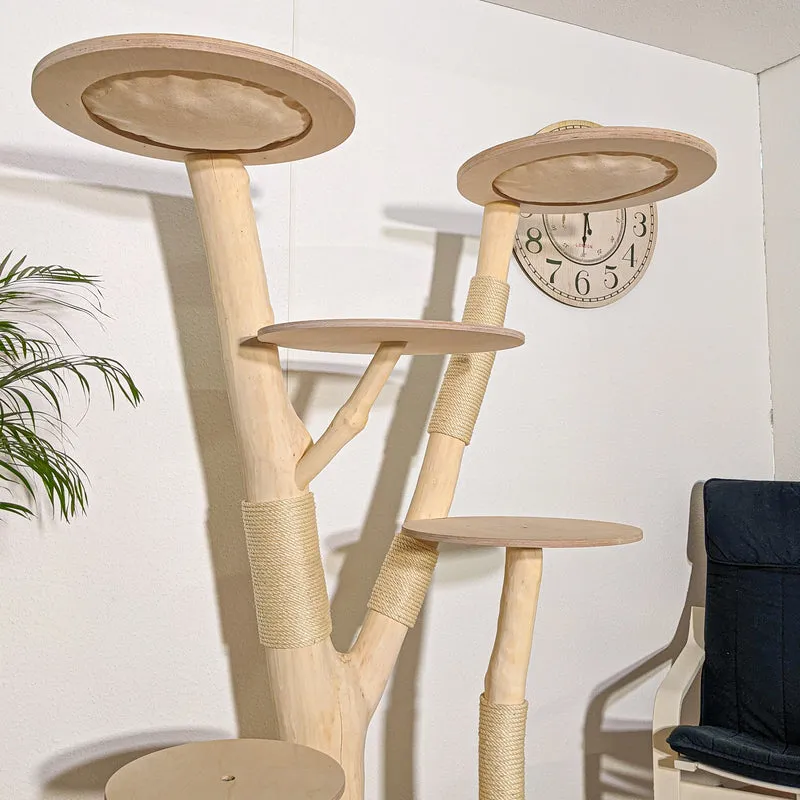 Naturkratzbaum 4282 Kratzbaum Natur Holz Design 175 cm hoch Katzenbaum