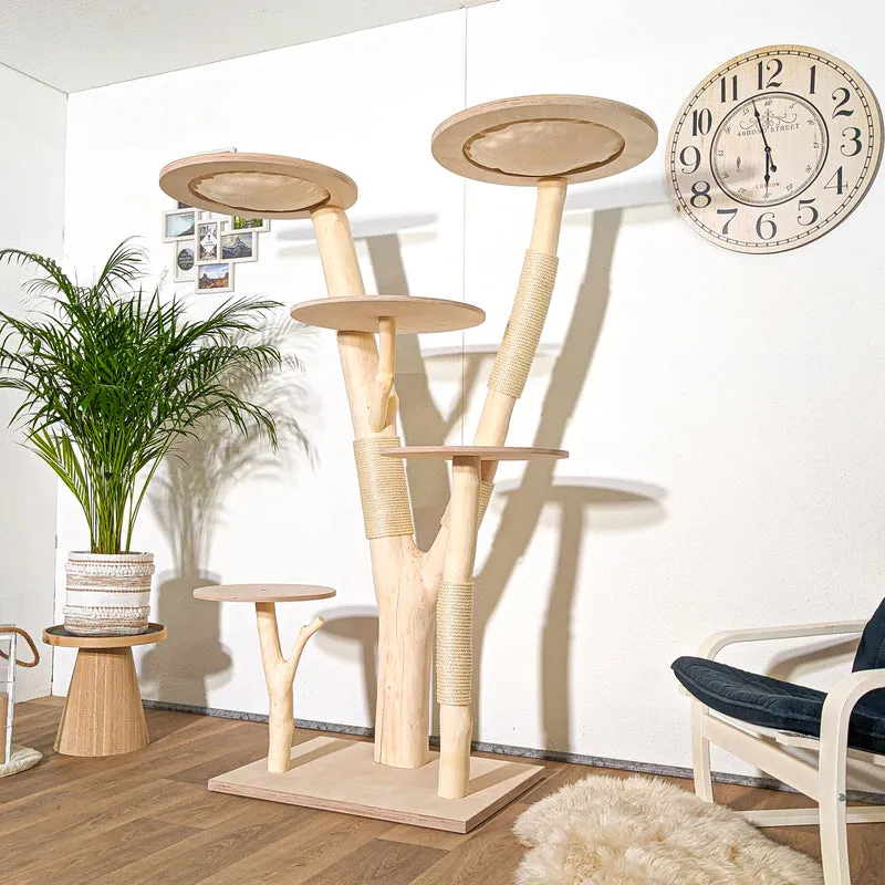 Naturkratzbaum 4282 Kratzbaum Natur Holz Design 175 cm hoch Katzenbaum