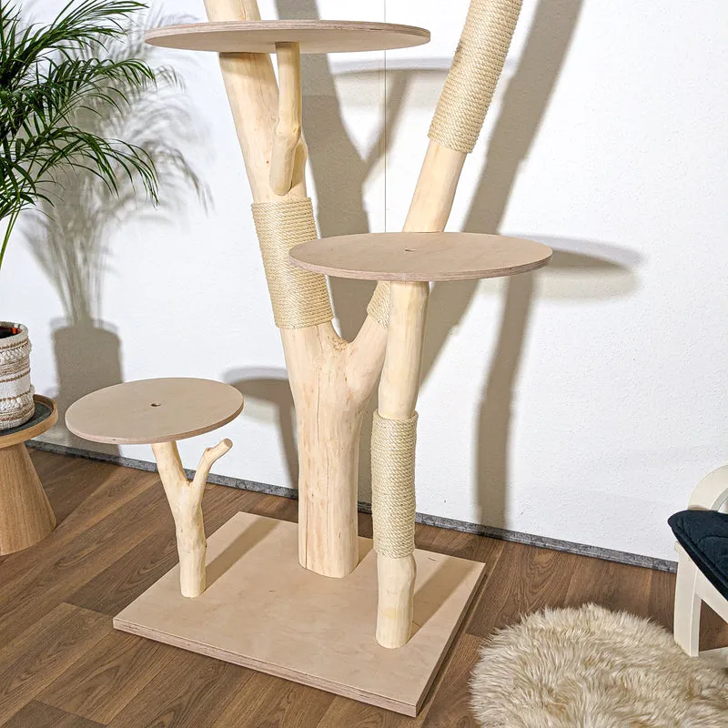 Naturkratzbaum 4282 Kratzbaum Natur Holz Design 175 cm hoch Katzenbaum