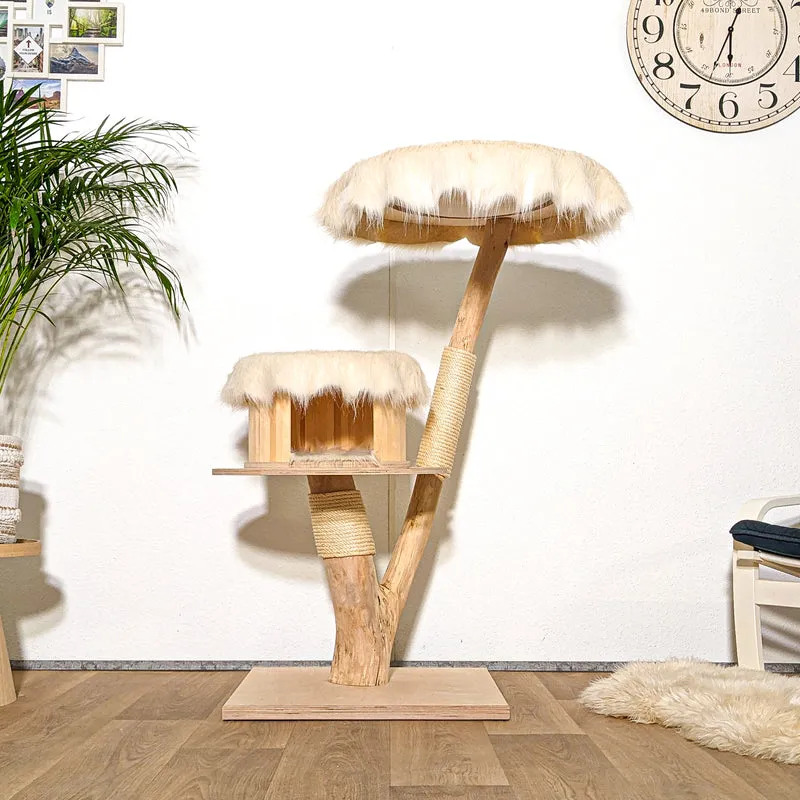 Naturkratzbaum 4279 Kratzbaum Natur Holz Design 120 cm hoch Katzenbaum