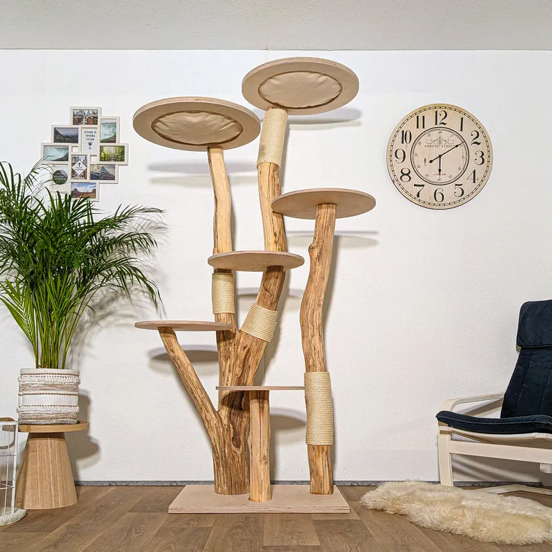 Naturkratzbaum 4278 Kratzbaum Natur Holz Design 200 cm hoch Katzenbaum
