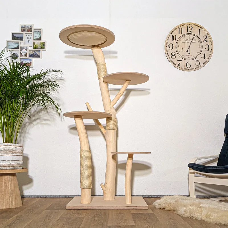 Naturkratzbaum 4277 Kratzbaum Natur Holz Design 175 cm hoch Katzenbaum