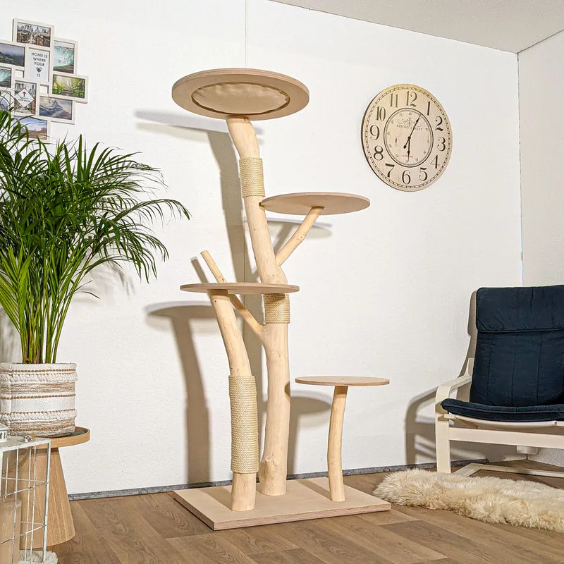 Naturkratzbaum 4277 Kratzbaum Natur Holz Design 175 cm hoch Katzenbaum