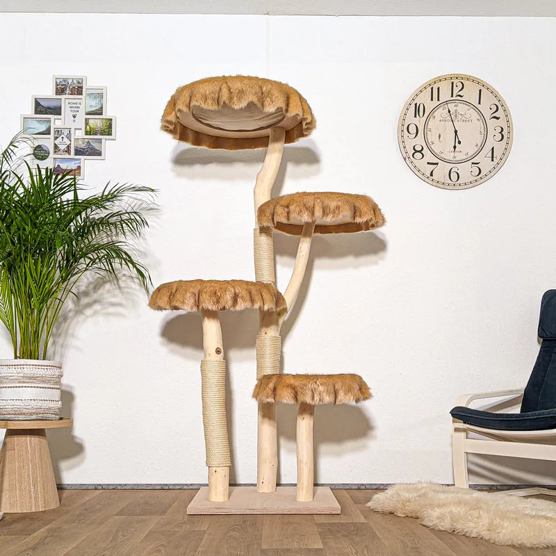 Naturkratzbaum 4276 Kratzbaum Natur Holz Design 175 cm hoch Katzenbaum