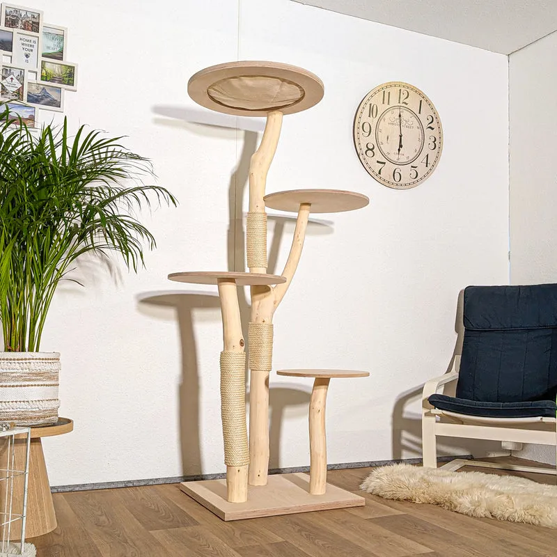 Naturkratzbaum 4276 Kratzbaum Natur Holz Design 175 cm hoch Katzenbaum