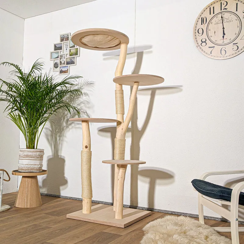 Naturkratzbaum 4276 Kratzbaum Natur Holz Design 175 cm hoch Katzenbaum