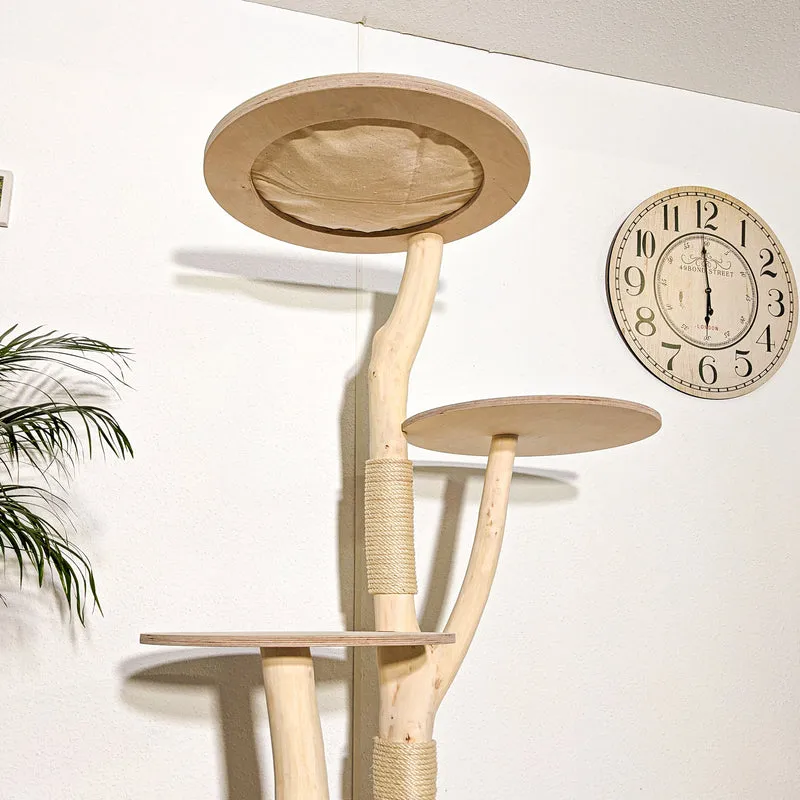 Naturkratzbaum 4276 Kratzbaum Natur Holz Design 175 cm hoch Katzenbaum