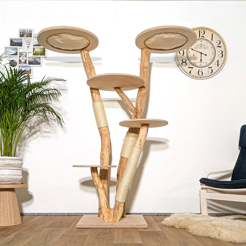Naturkratzbaum 4275 Kratzbaum Natur Holz Design 175 cm hoch Katzenbaum