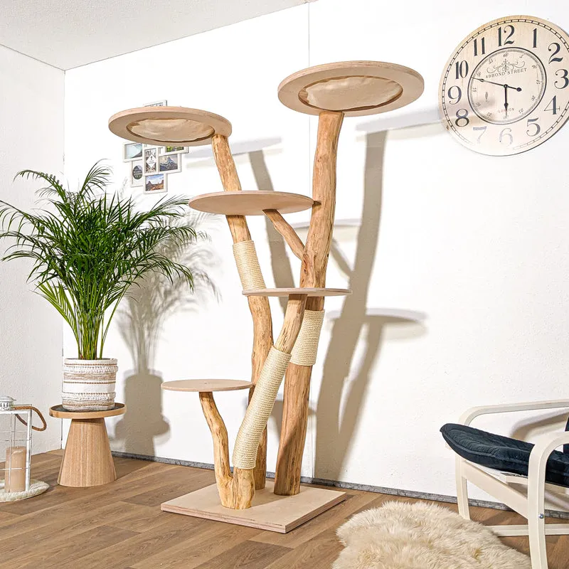 Naturkratzbaum 4275 Kratzbaum Natur Holz Design 175 cm hoch Katzenbaum