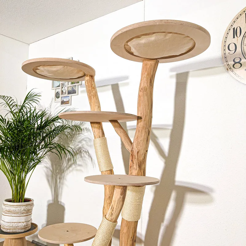 Naturkratzbaum 4275 Kratzbaum Natur Holz Design 175 cm hoch Katzenbaum