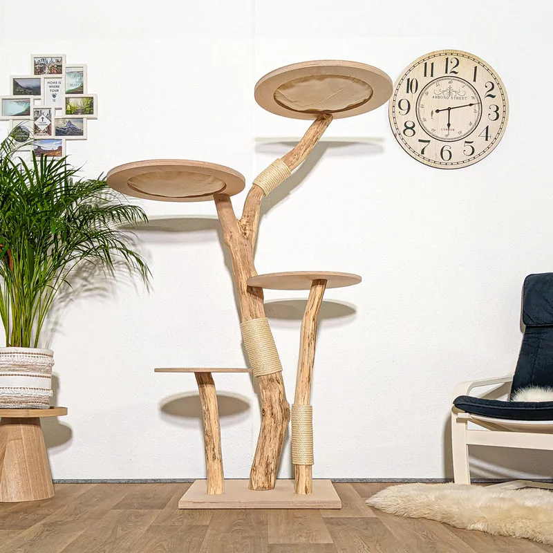 Naturkratzbaum 4271 Kratzbaum Natur Holz Design 173 cm hoch Katzenbaum